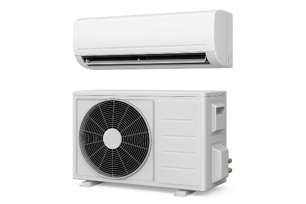 a mini split AC unit and an traditional AC unit showing from Round Rock Air Conditioning Repair in Round Rock, TX - Heating system installation