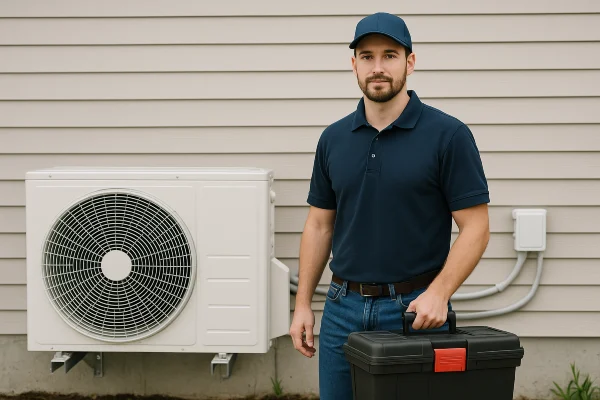 a male hvac technician looking straight at the camera from Round Rock Air Conditioning Repair in Round Rock, TX - Hvac Technician near me